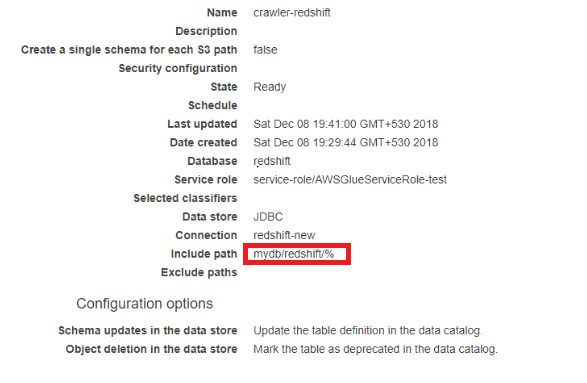 Creating Data Catalog in Redshift